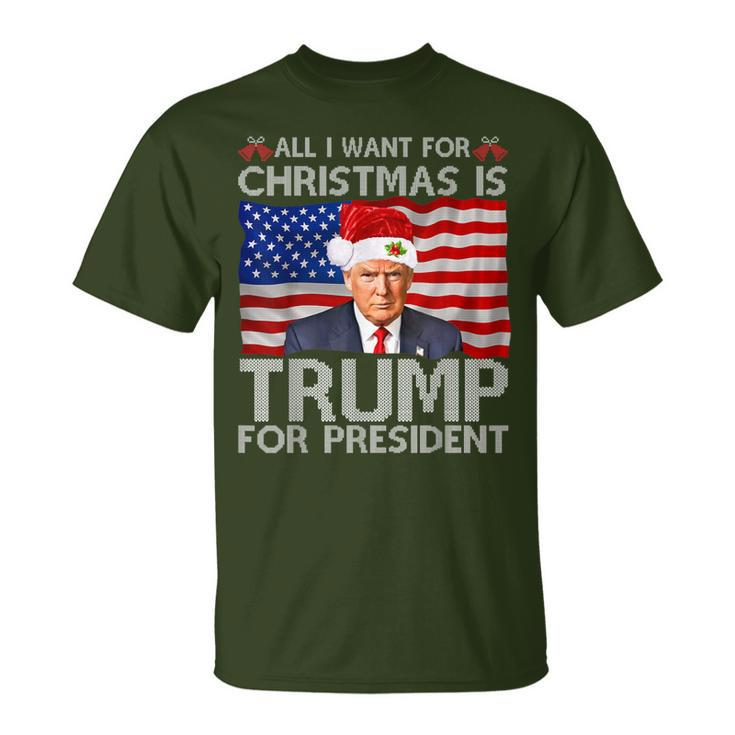 All I Want For Christmas Is A New President Trump 2024 Xmas T-Shirt