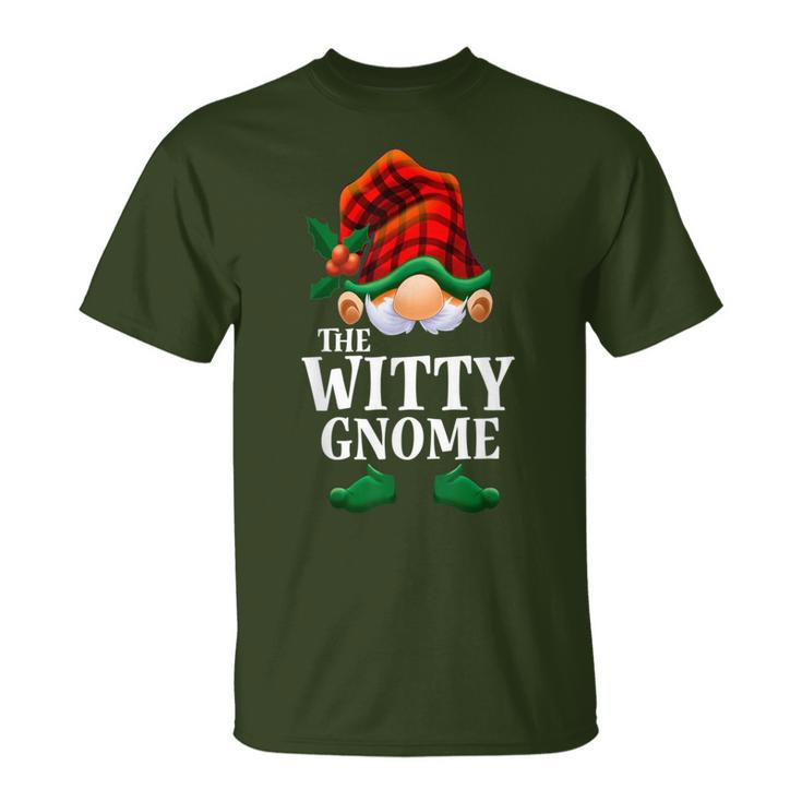 Witty Gnome Matching Family Christmas Party Pajama T-Shirt