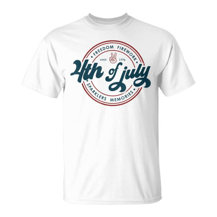 4Th Of July America Freedom Firework Sparklers Memories  Freedom Funny Gifts Unisex T-Shirt