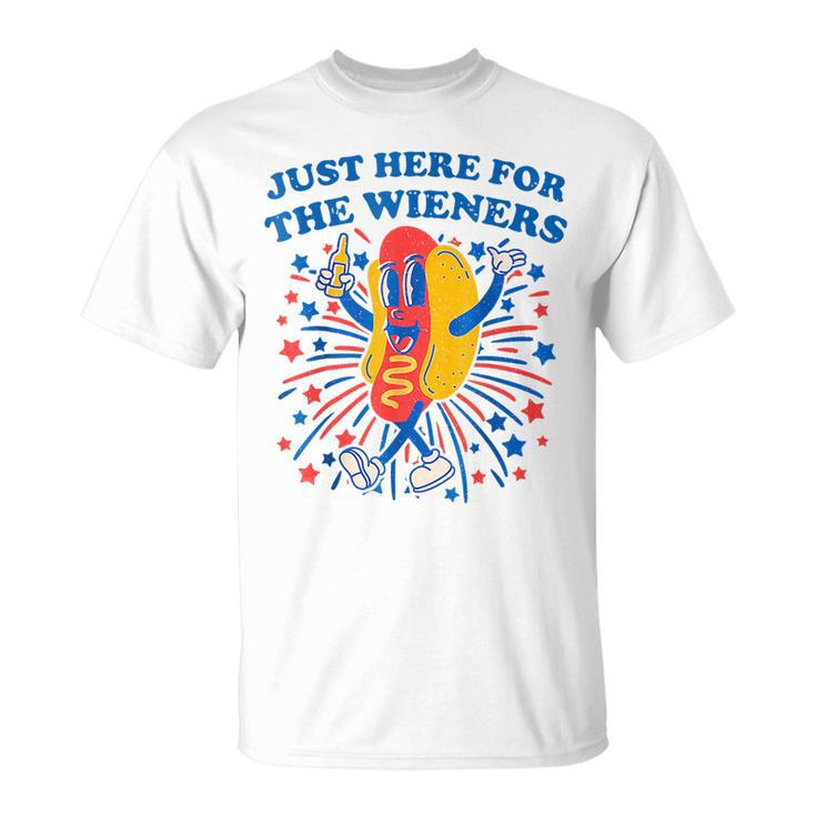 4Th Of July Hot Dog Im Just Here For Wieners  Unisex T-Shirt