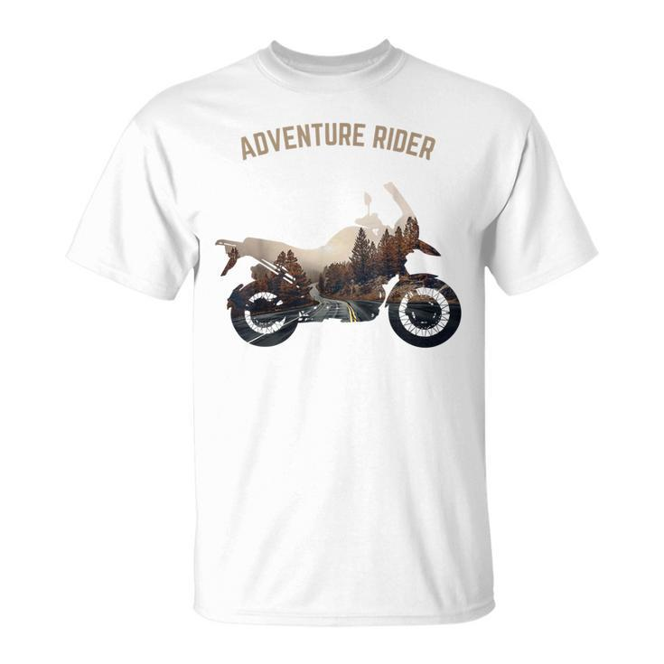 Adventure Motorcycle Biker Off Road Rider Mountain Travel Unisex T-Shirt