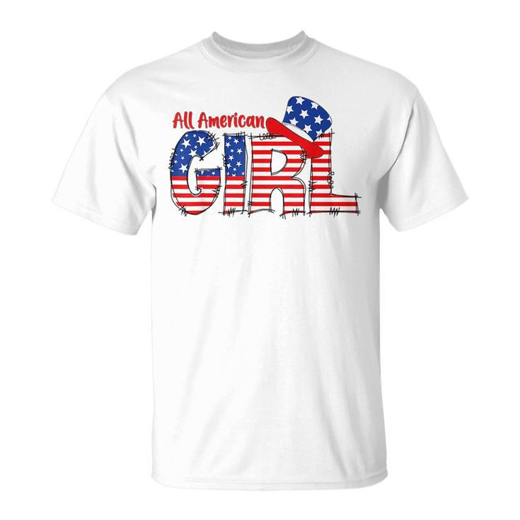 All American Girl Matching Family Fourth 4Th Of July  Unisex T-Shirt