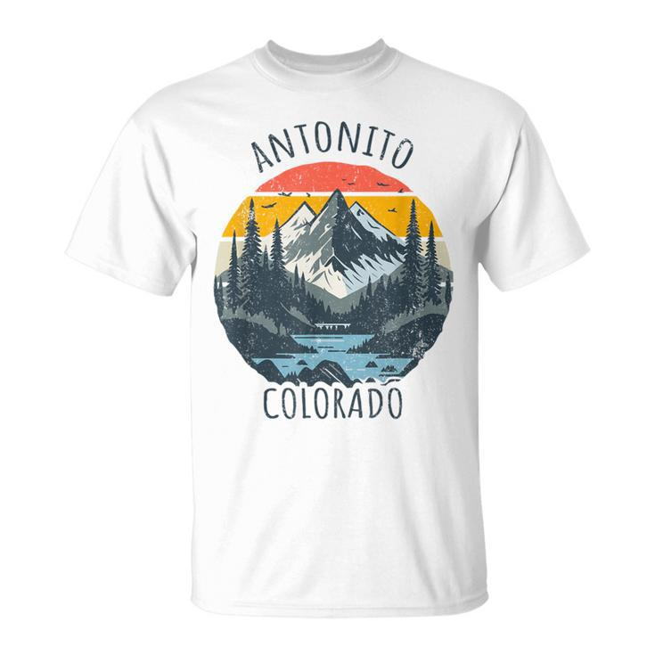 Antonito Colorado Usa Retro Mountain Vintage Style T-Shirt