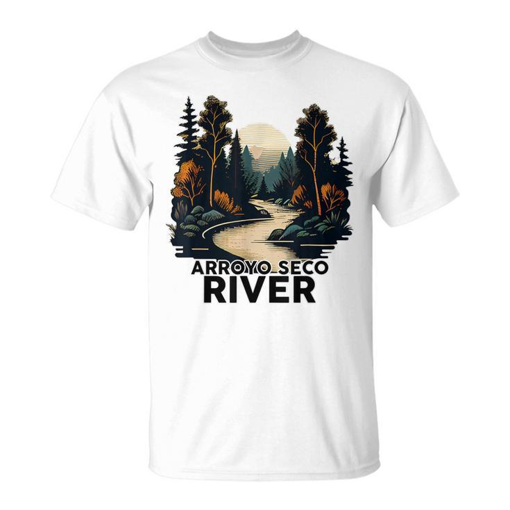 Arroyo Seco River Retro Minimalist River Arroyo Seco T-Shirt