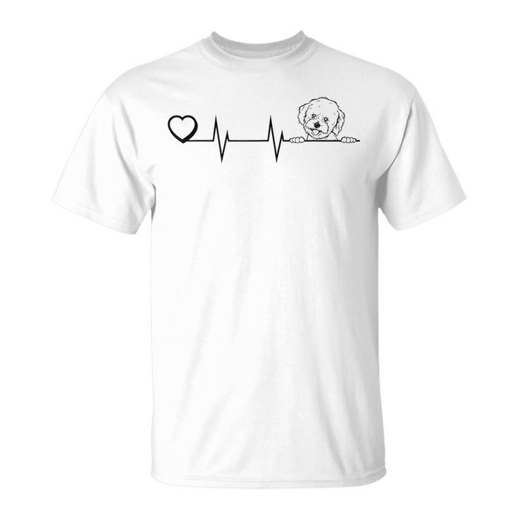 Bichon Frise Heartbeat Dog Breed Bichon Frise Heart  Unisex T-Shirt