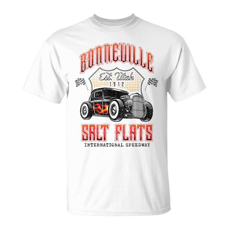 Bonneville Salt Flats Vintage Retro Hot Rod Race Car Salt Funny Gifts Unisex T-Shirt