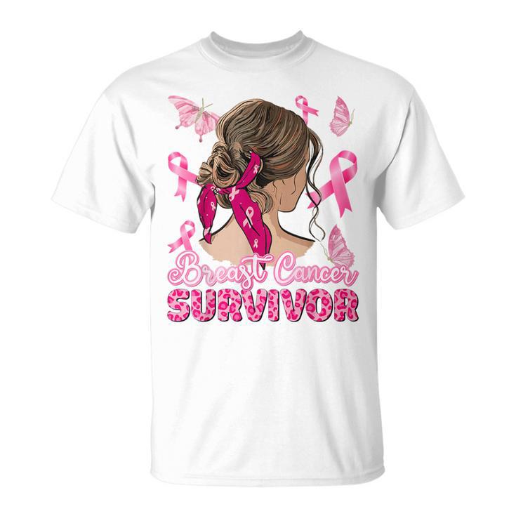 Breast Cancer Awareness Pink Ribbon Survivor Breast Cancer T-Shirt