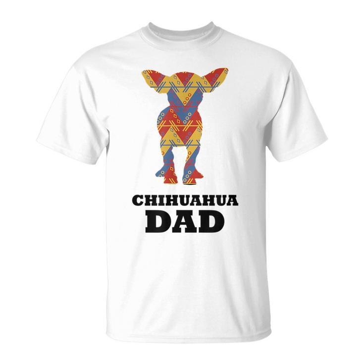 Chihuahua Dad Mexican Blanket Dog Silhouette   Unisex T-Shirt