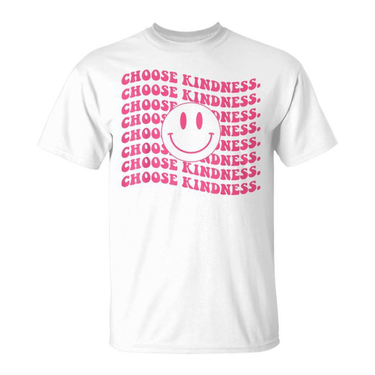 Choose Kindness Pink Smile Face Preppy Aesthetic Trendy  Unisex T-Shirt