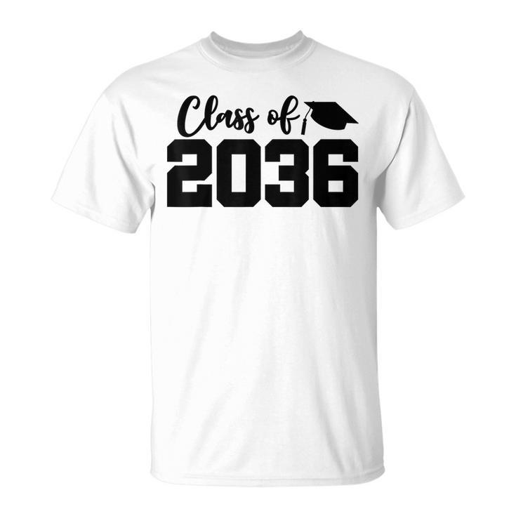 Class Of 2036 First Day Of School Grow With Me Graduation T-Shirt