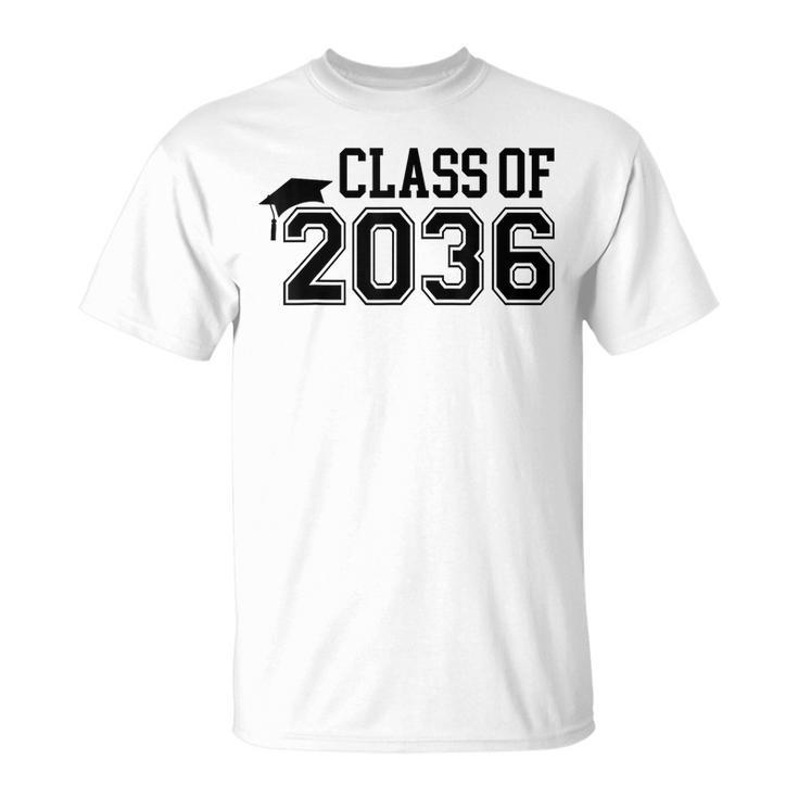 Class Of 2036 First Day Of School Grow With Me Graduation  Unisex T-Shirt