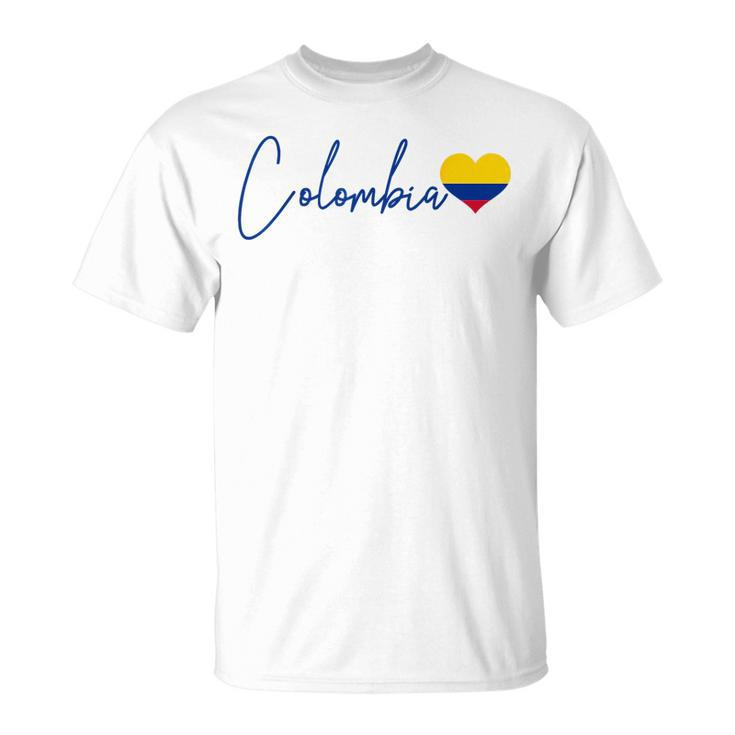 Colombia Heart Pride Colombian Flag  Unisex T-Shirt