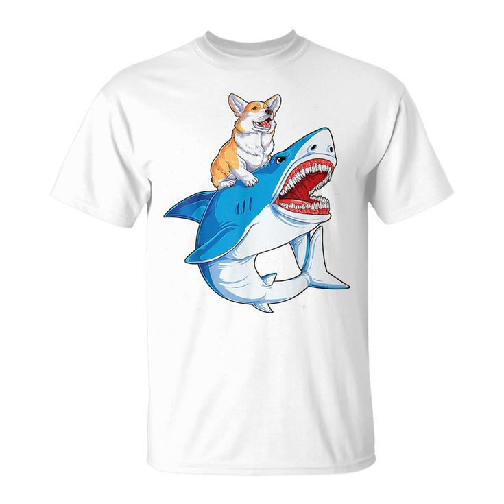 Corgi Shark T  Kids Boys Men Space Galaxy Jawsome Gifts Unisex T-Shirt
