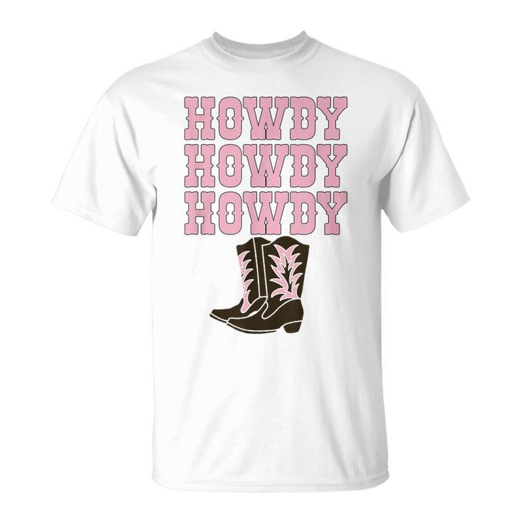 Cowgirl White Howdy Vintage Rodeo Western Country Southern Unisex T-Shirt
