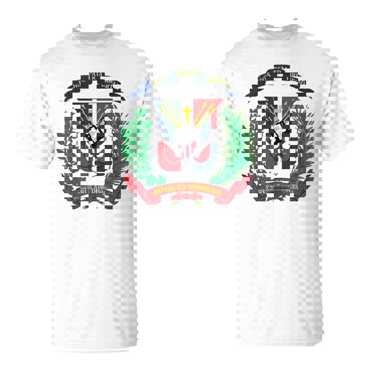 Dominican Republic Coat Of Arms T Shirt National Emblem