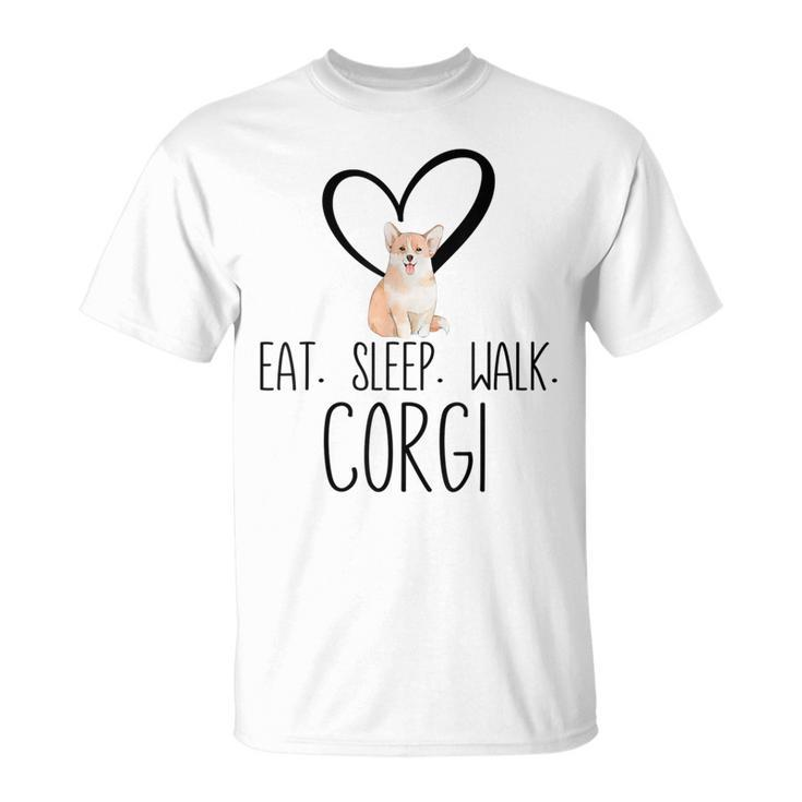 Eat Sleep Walk Corgi Dog  Unisex T-Shirt