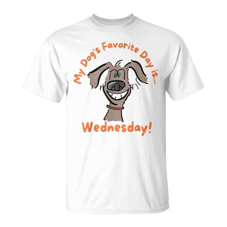 Fathers Day My Dogs Favorite Day Is Wednesday Hump Day T-shirt