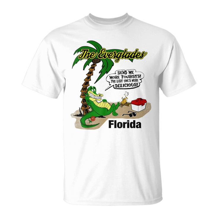 Florida Everglades Send More Tourists Alligator Souvenir T-shirt