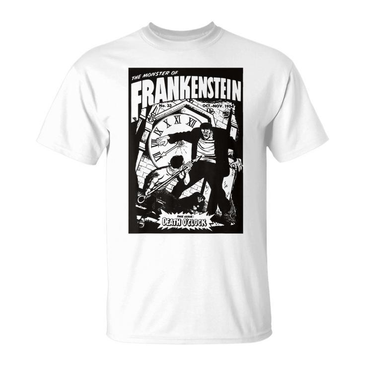 Frankenstein Halloween Horror Comic Vintage Horror Monster Halloween Funny Gifts Unisex T-Shirt