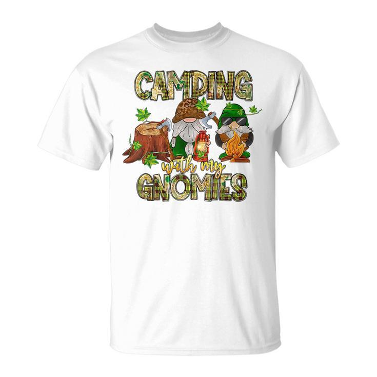 Funny Camping With My Gnomies Gnome Lovers Campers Unisex T-Shirt