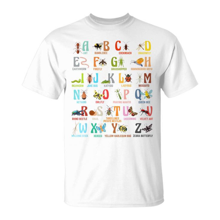 Funny Insect Animals Alphabet Kindergarten Back To School Animals Funny Gifts Unisex T-Shirt