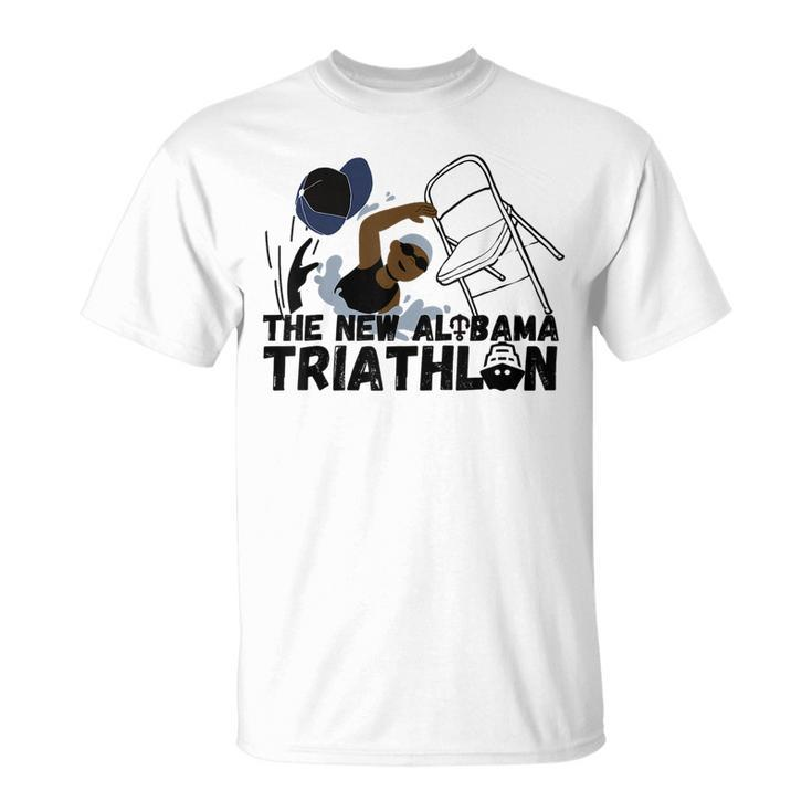 New Triathlon Alabama Riverboat Swimmer Hat Chair Meme T-Shirt