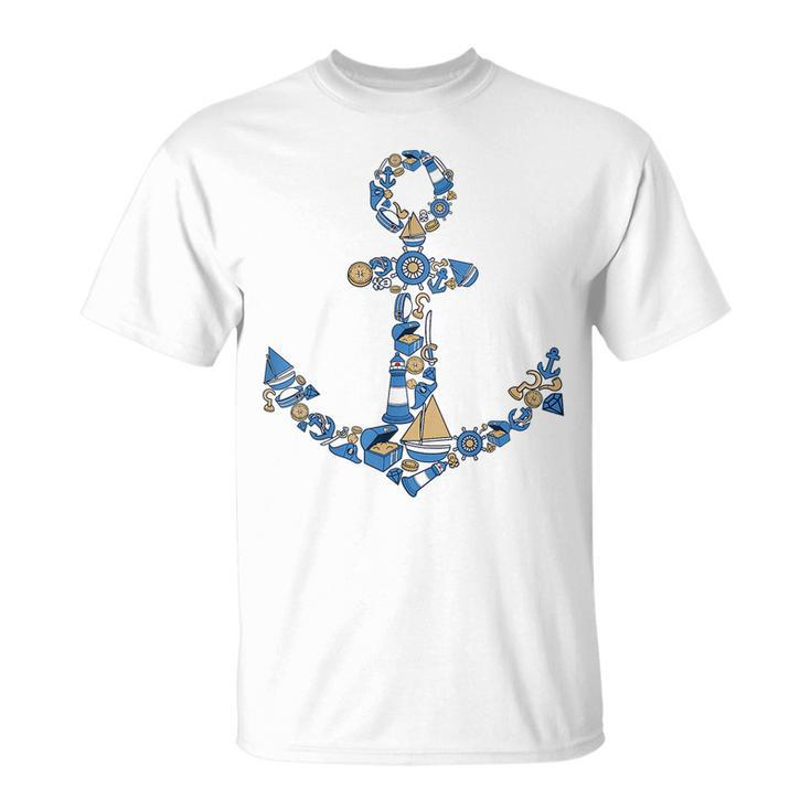 Funny Sailors Anchor  - Boat Lighthouse Ship Wheel Unisex T-Shirt