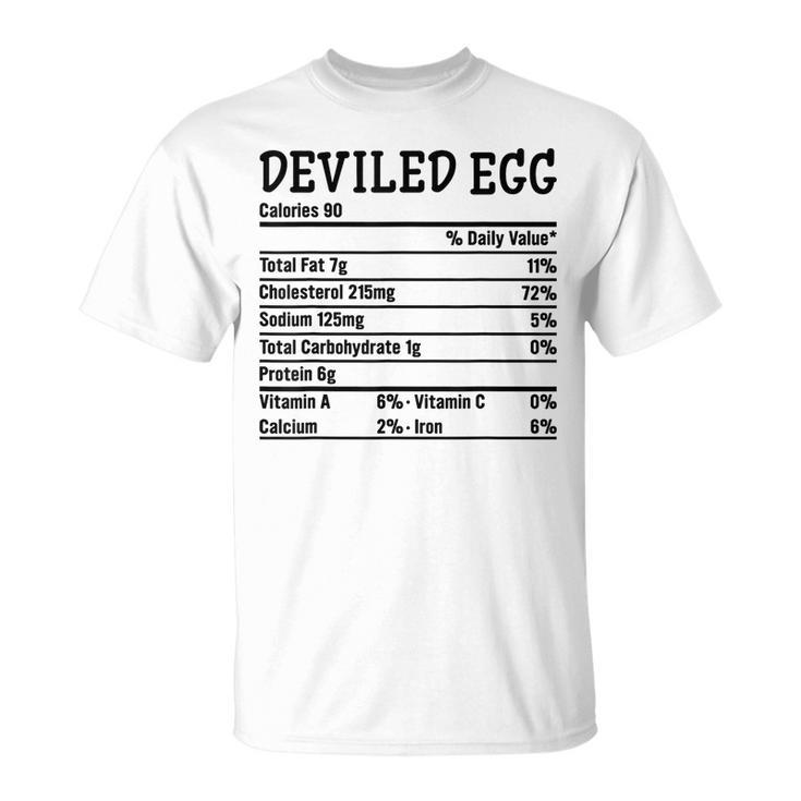 Funny Thanksgiving Xmas Food Facts Deviled Egg Nutrition  Unisex T-Shirt