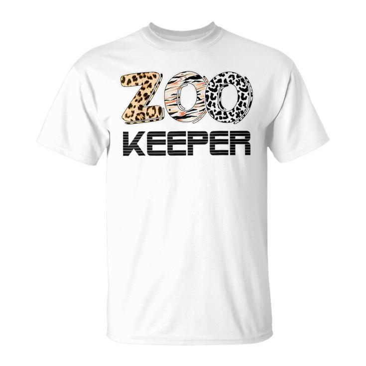 Zookeeper Costume Wild Print African Animals Zebra Fun T-Shirt