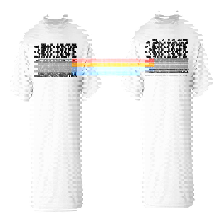 Glenn Heights Tx Hometown Pride Retro 70S 80S Style T-Shirt