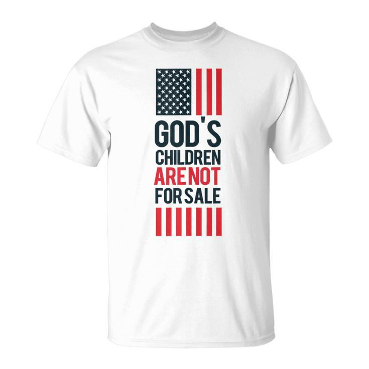 Gods Children Are Not For Sale America Flag  Unisex T-Shirt