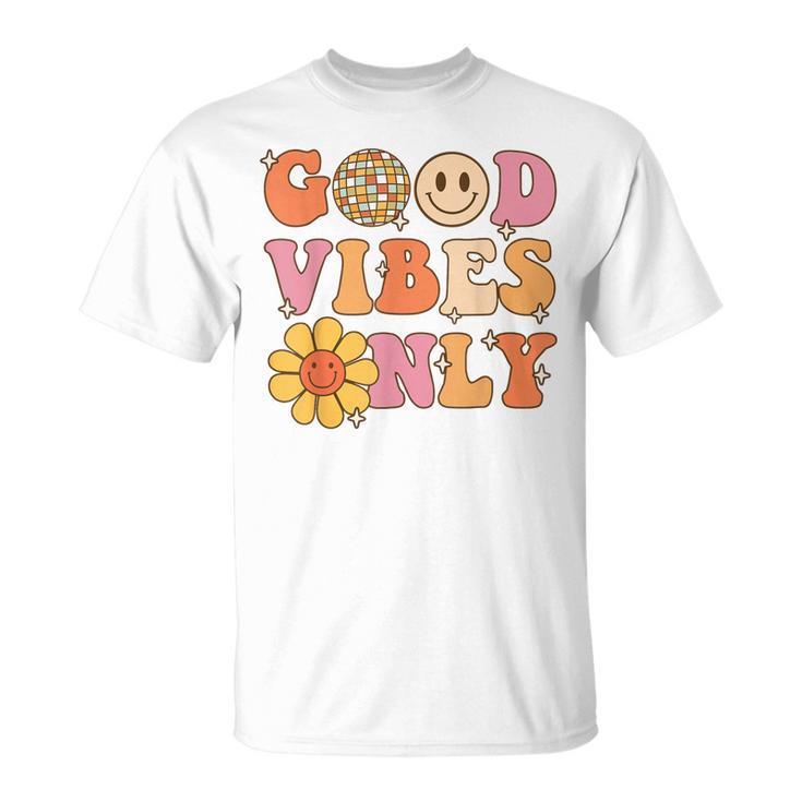 Good Vibes Only Peace Love 60S 70S Tie Dye Groovy Hippie T-shirt