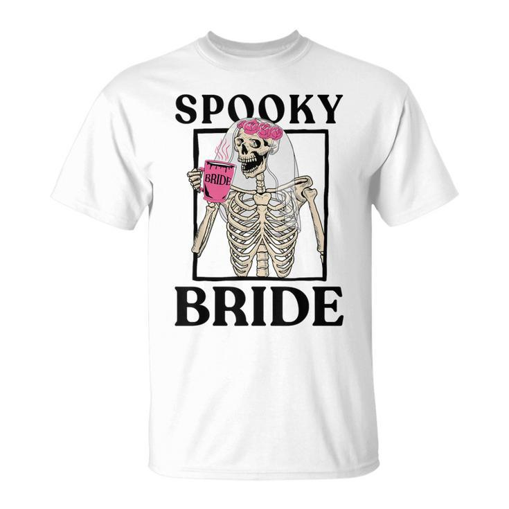 Halloween Spooky Bride Bridesmaid Skeleton Bachelorette T-Shirt