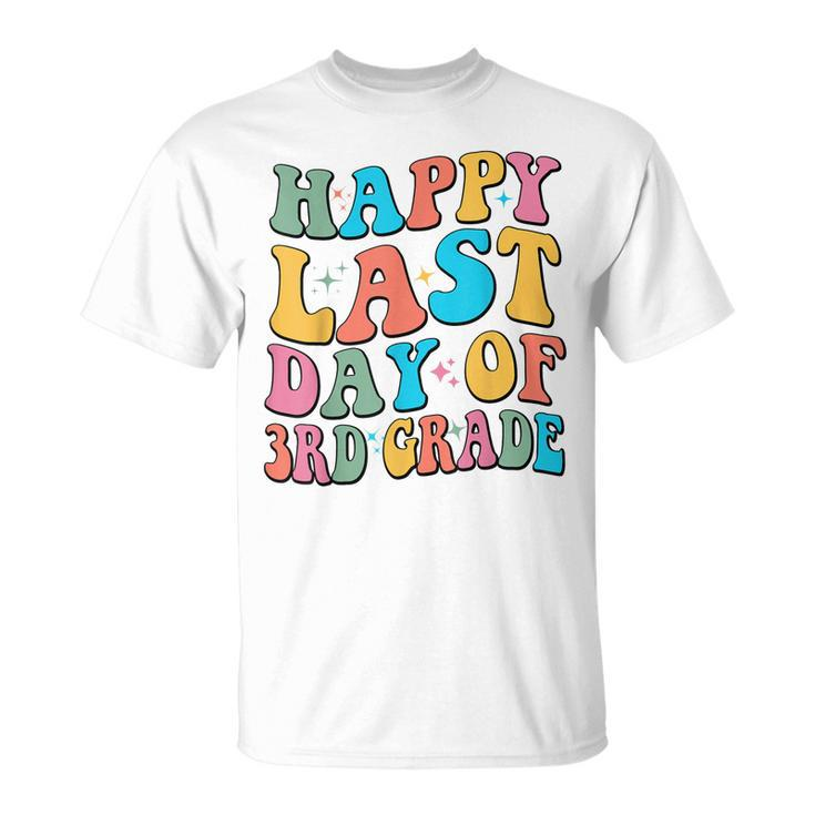 Happy Last Day Of 3Rd Grade Last Day Of School Groovy Unisex T-Shirt