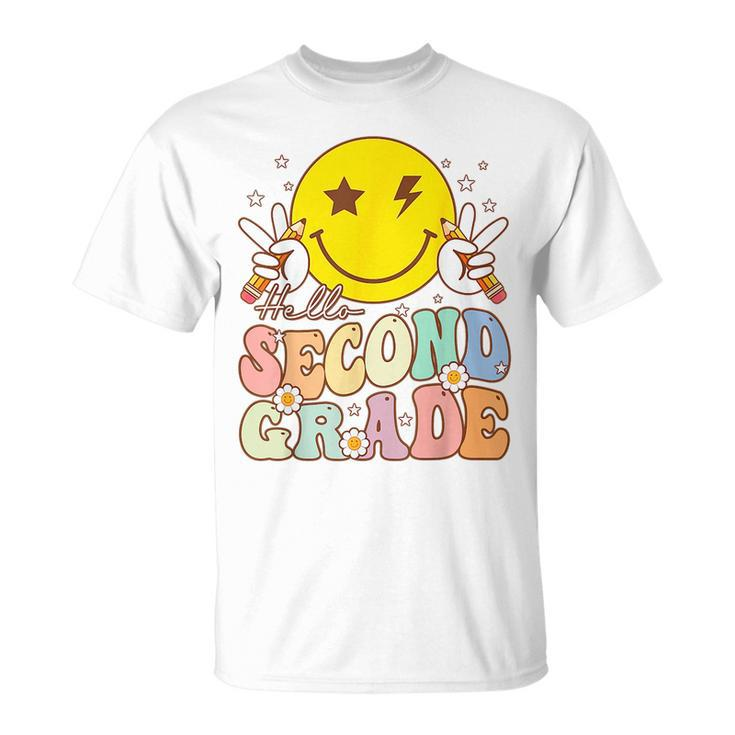 Hello Second Grade Funny Smile Face 2Nd Grade Back To School Unisex T-Shirt