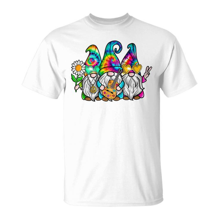 Hippie Gnomes Tie Dye Peace Love Peace Sign 60S 70S Hippie  Unisex T-Shirt