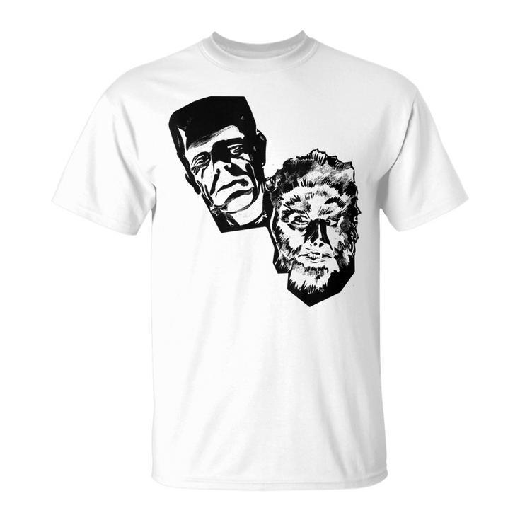Horror Movie Monsters Werewolf Wolfman Frankenstein Unisex T-Shirt