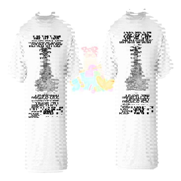 I Only Buy Yarn When I Need It For A Project Cat Unisex T-Shirt