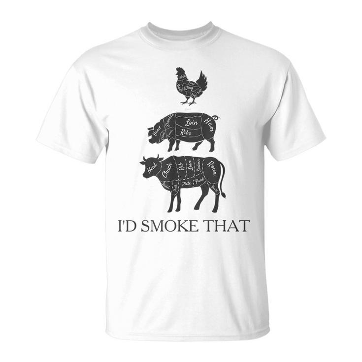 Id Smoke That Barbecue Grilling Bbq Smoker Gift  Gift For Mens Unisex T-Shirt