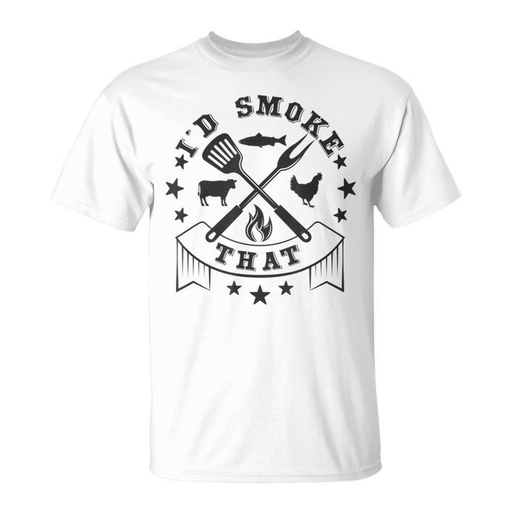 Id Smoke That Funny Fish Bbq Retro Vintage  Unisex T-Shirt