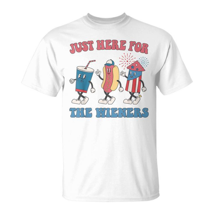 Im Just Here For The Wieners Lovers Funny 4Th Of July Party Unisex T-Shirt