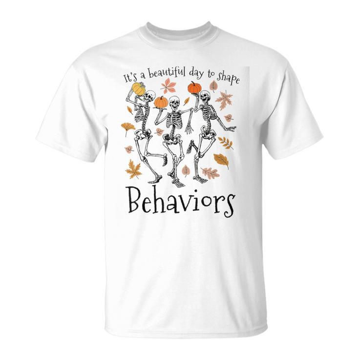 It's A Beautiful Day To Shape Behaviors Halloween Rbt Aba T-Shirt