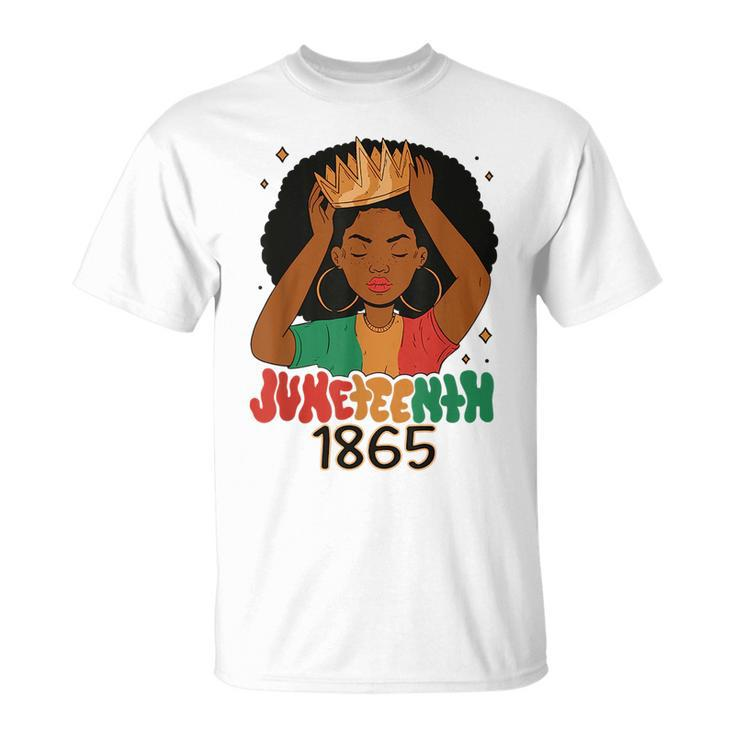 Junenth Is My Independence Day Black Queen African Girl  Unisex T-Shirt