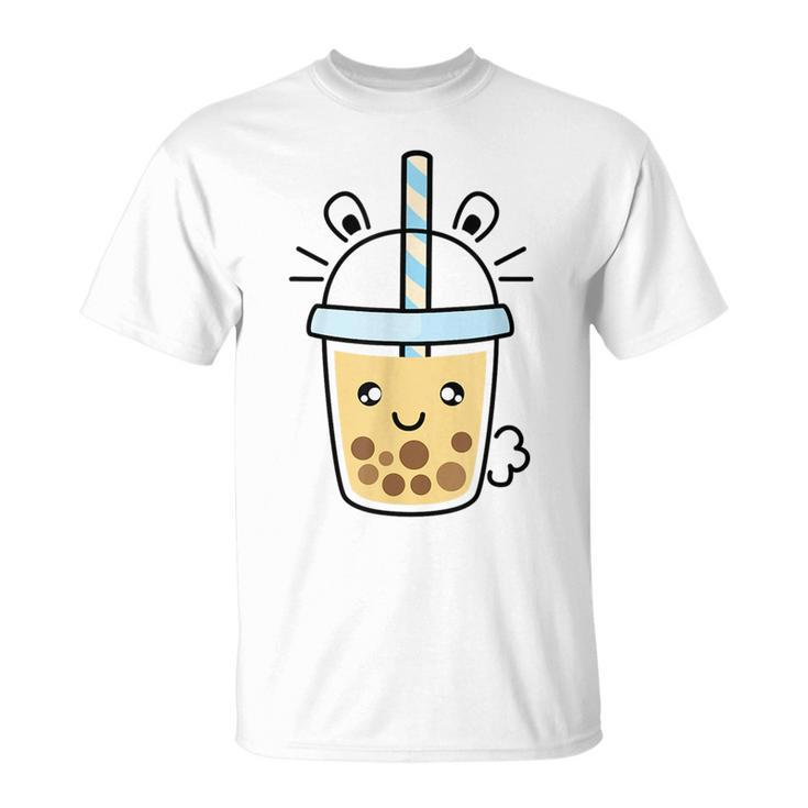 Kawaii Bubble Tea Lover Cute Smiling Boba Milk Tea  Unisex T-Shirt