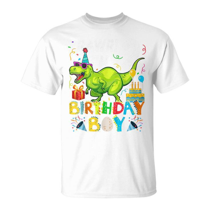 Kids 2 Year Old  2Nd Birthday Boy T Rex Dinosaur For Boy  Unisex T-Shirt
