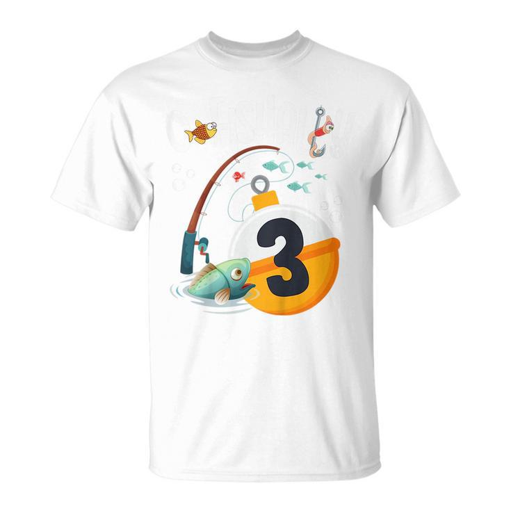 Kids 3Rd Birthday Fishing Theme For Boys And Girls O-Fishally 3  Unisex T-Shirt