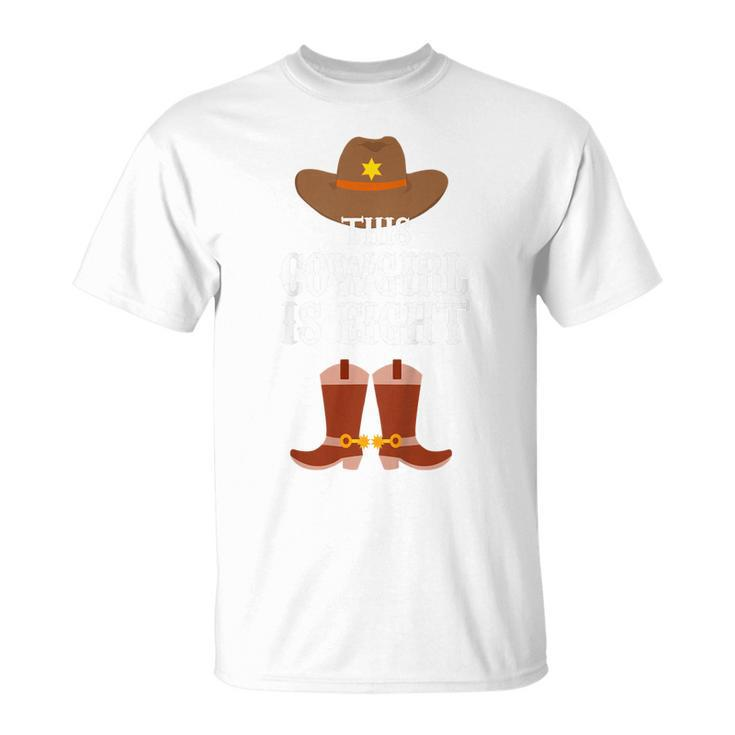 Kids 8Th Birthday Western Country This Cowgirl Is Eight Unisex T-Shirt