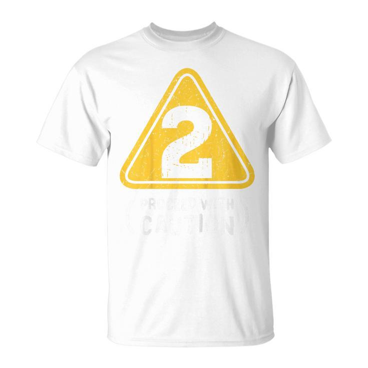 Kids Birthday Boy 2 Two Construction Sign 2Nd Birthday Toddler  Unisex T-Shirt