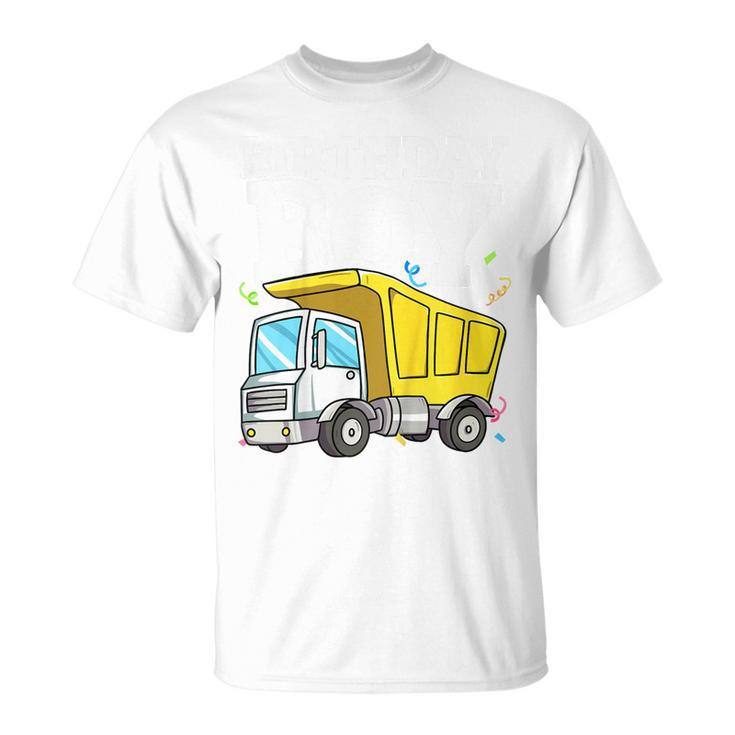 Kids Birthday Boy Construction Truck Theme Party Toddler  Unisex T-Shirt