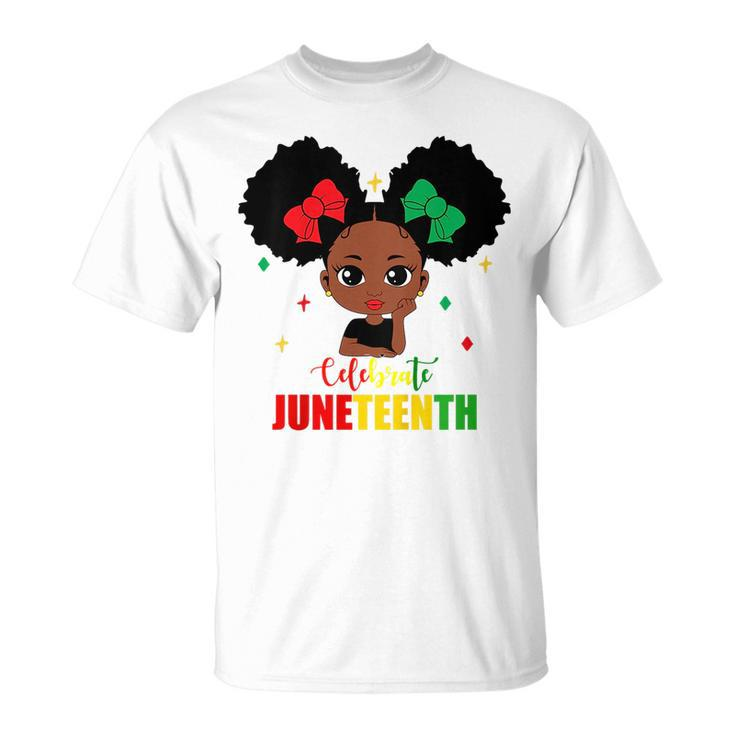Kids Celebrate Junenth African Black Girl Toddler Girls Kids  Unisex T-Shirt